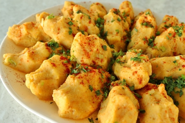 Platter of red lentil kofte