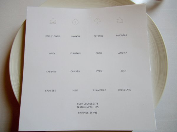 a square white paper with names of ingredients and prices written on it