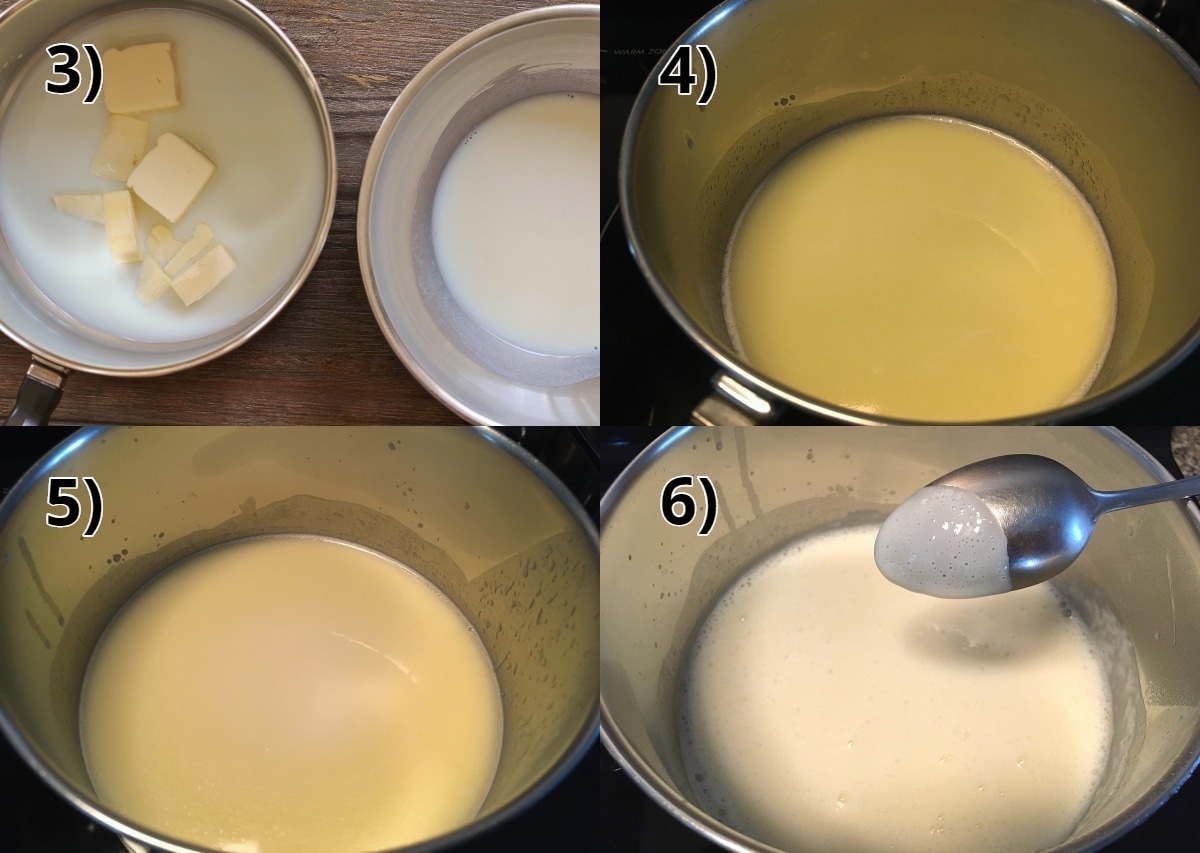 step by step photos of how to make bechamel white sauce