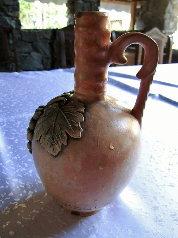 a small jug on a table