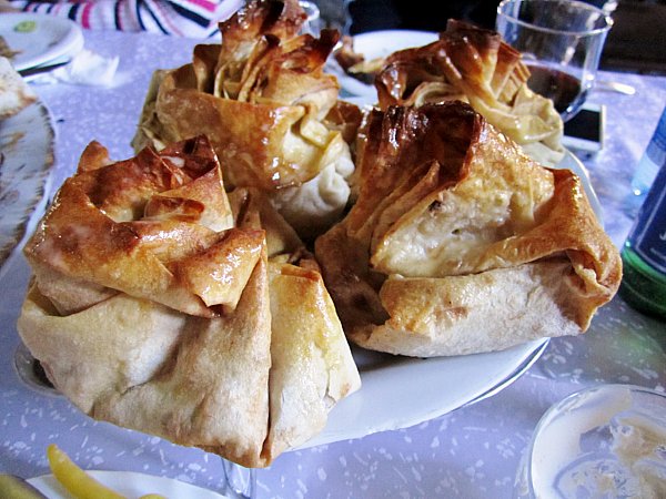 crispy dough parcels on a plate