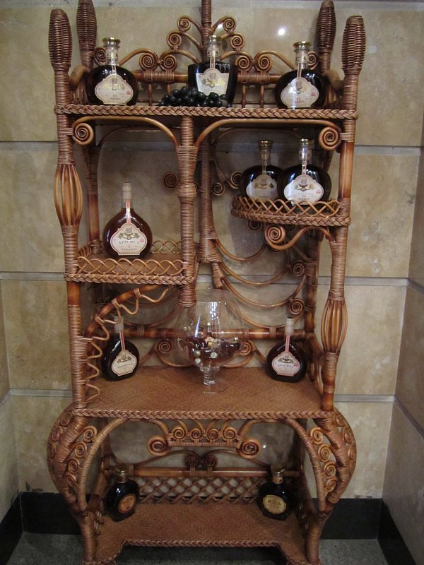 a display of bottles of Armenian brandy