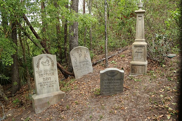 a graveyard with gravestones