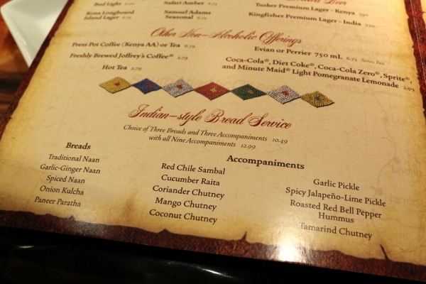 A close up inside a restaurant menu