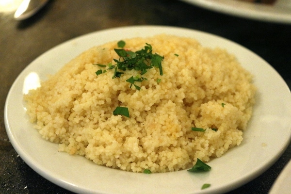 A plate of Moroccan couscous