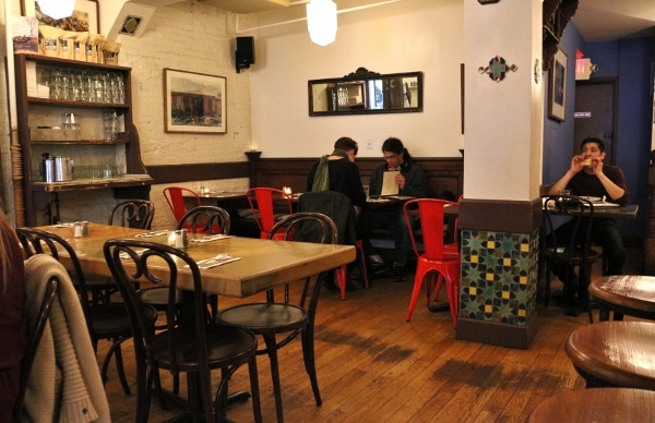 another view of a restaurant dining room