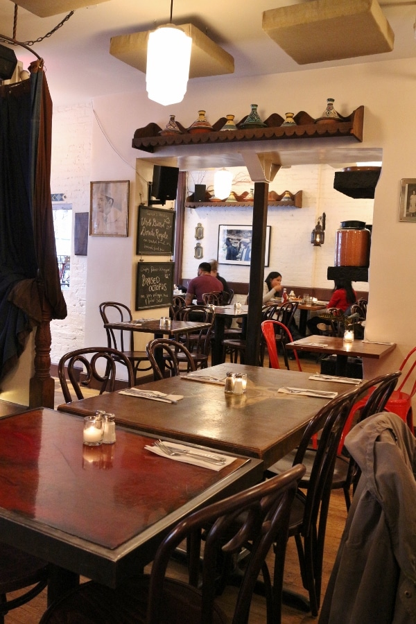 inside a restaurant dining room