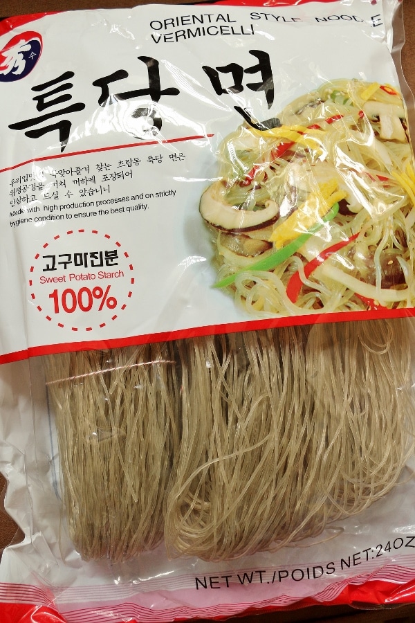 a package of sweet potato noodles