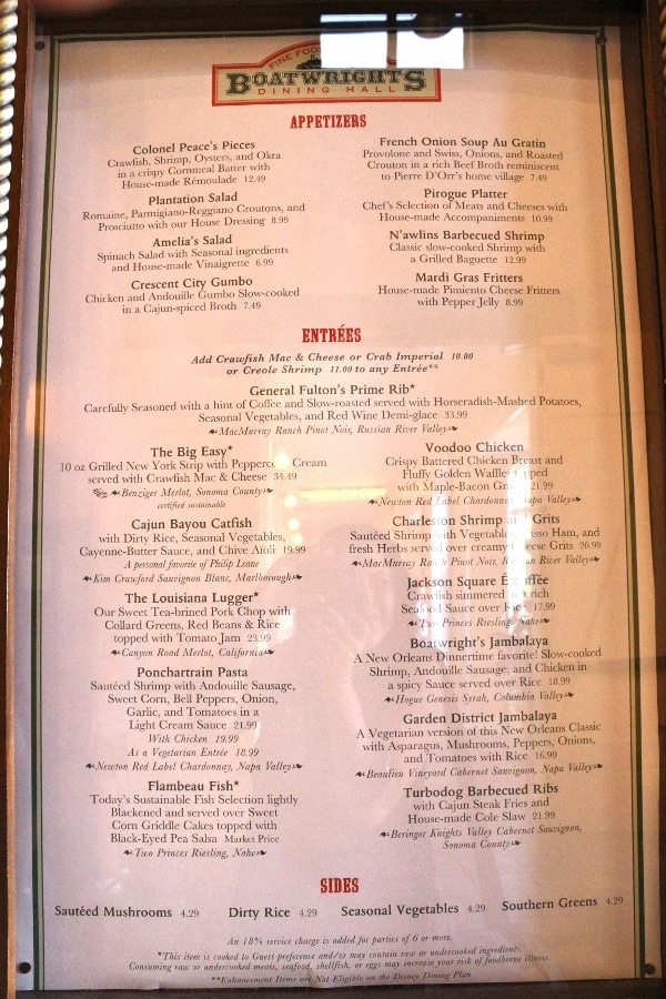 a closeup of a restaurant menu