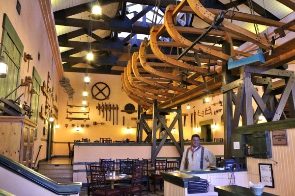 interior of a restaurant with nautical themed decorations