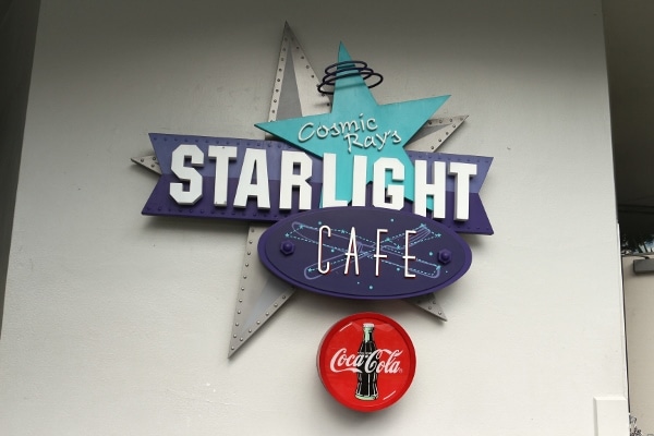 a sign that says Cosmic Ray\'s Starlight Cafe