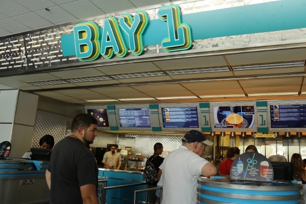 Bay 1 food ordering area inside Cosmic Ray\'s Starlight Cafe