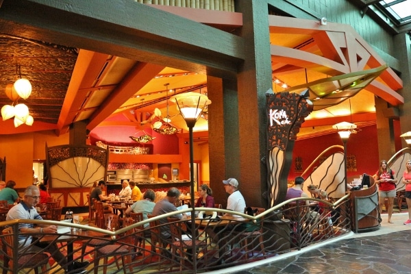 view looking into the Kona Cafe in Disney\'s Polynesian Village Resort