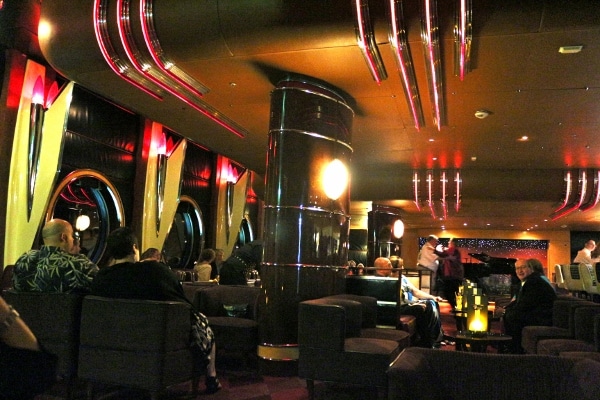 view inside a dark lounge