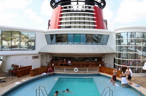 view of a swimming pool on a cruise ship