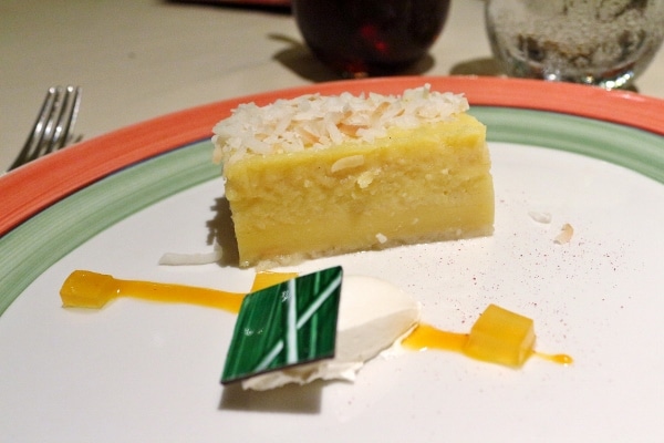 A piece of dessert on a plate