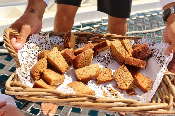 a basket of banana bread