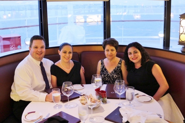 A group of people sitting at a table