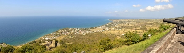 panoramic view from the hilltop Brimstone Hill Fortress