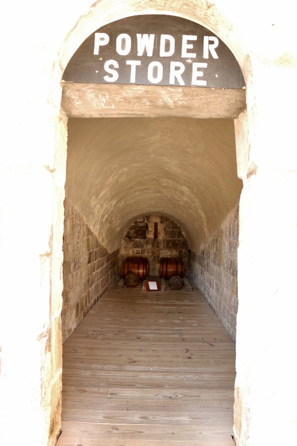 the Powder Store room in Brimstone Hill Fortress