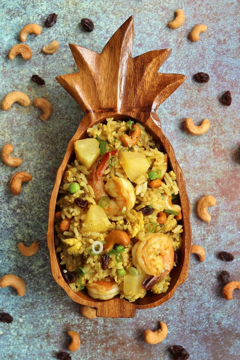 Authentic Thai Pineapple Fried Rice with Shrimp Mission Food Adventure