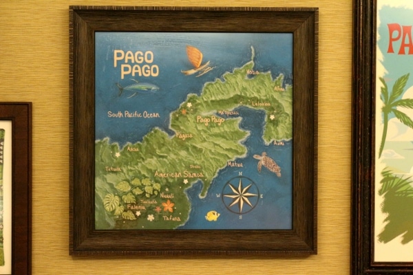 a drawing of an island that says Pago Pago