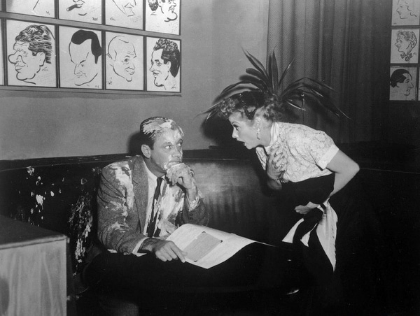 screenshot from an I Love Lucy episode of Lucille Ball in the Hollywood Brown Derby