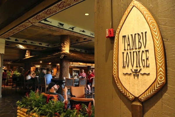 A sign outside the Tambu Lounge