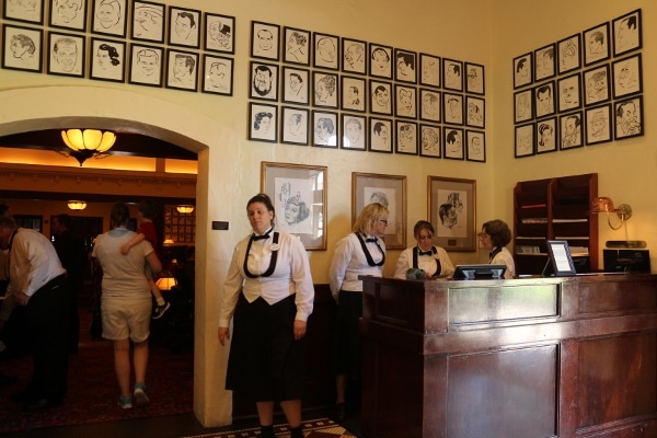 the reception area inside the Hollywood Brown Derby restaurant