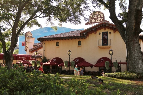 view from outside the Hollywood Brown Derby at Disney\'s Hollywood Studios park