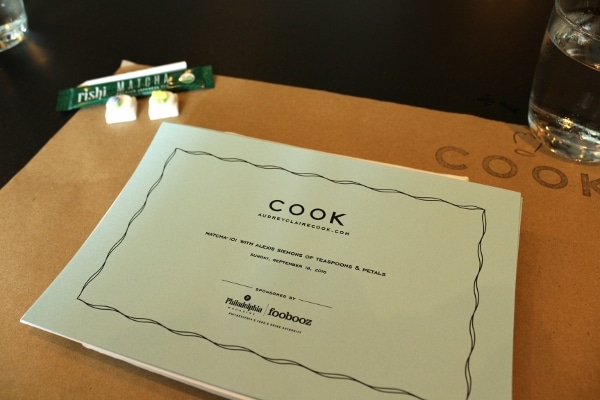 a piece of paper that says Cook at the top