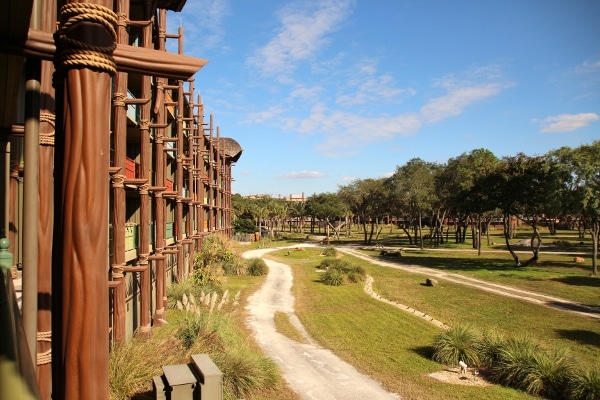 wide view of the savanna as seen from a room at Disney\'s Animal Kingdom Villas