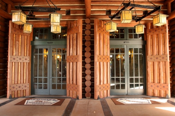 view of the doors to the lobby of the Wilderness Lodge