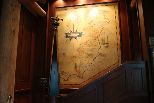 a map hanging outside the Territory Lounge