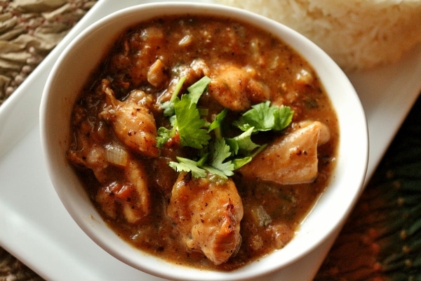 closeup of a bowl of Cape Malay chicken curry inspired by Tusker House