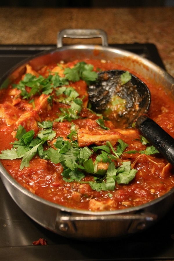 Cape Malay chicken curry on a buffet line