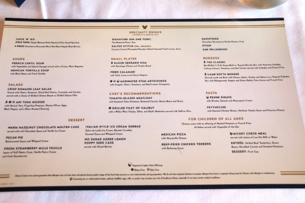 a lunch menu