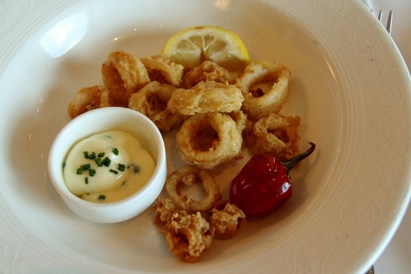 a plate of calamari