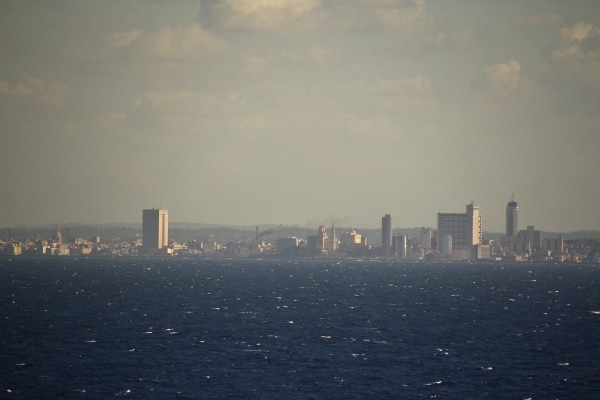 a view of Havana, Cuba far in the distance