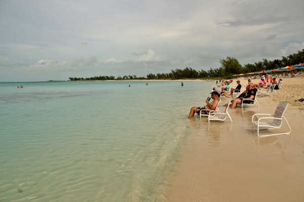 A group of people on a beach