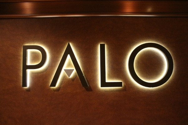 A large sign that says Palo