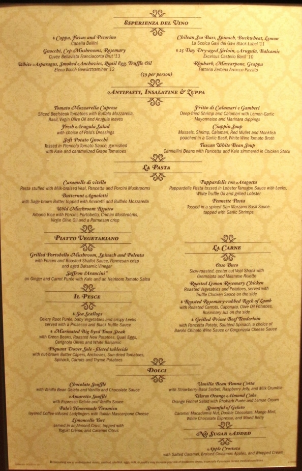 A close up of a restaurant menu