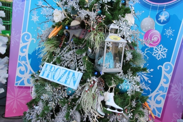 a Christmas tree decorated with a Frozen theme