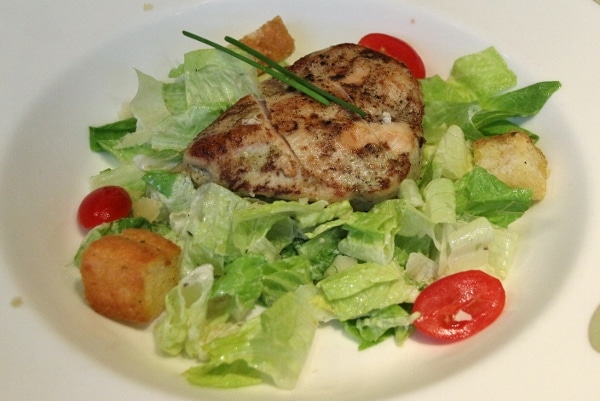 a grilled chicken Caesar salad