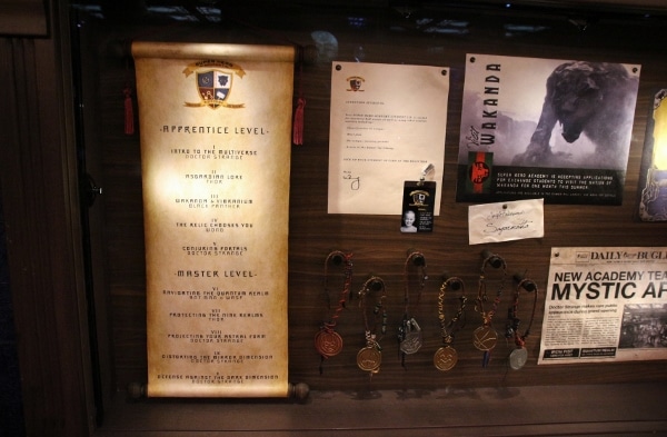 A display in the Marvel Superhero Academy