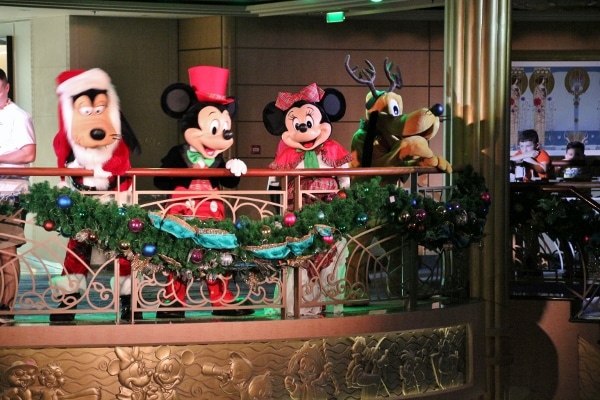 Mickey and Friends dressed up for Christmas