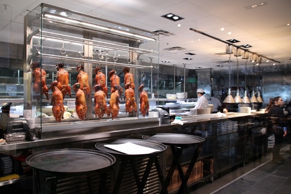 view into the kitchen of Morimoto Asia restaurant in Disney Springs