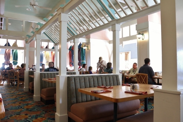 seating inside Cape May Cafe at Disney\'s Beach Club Resort