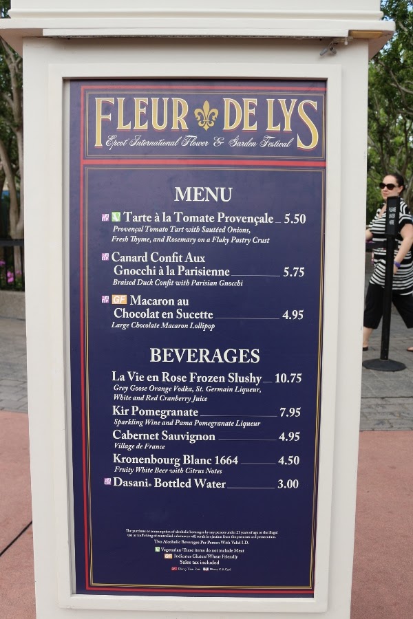 Fleur de Lys menu board