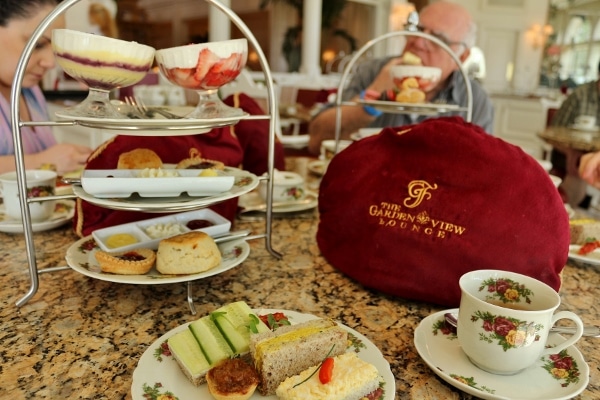 an afternoon tea food display